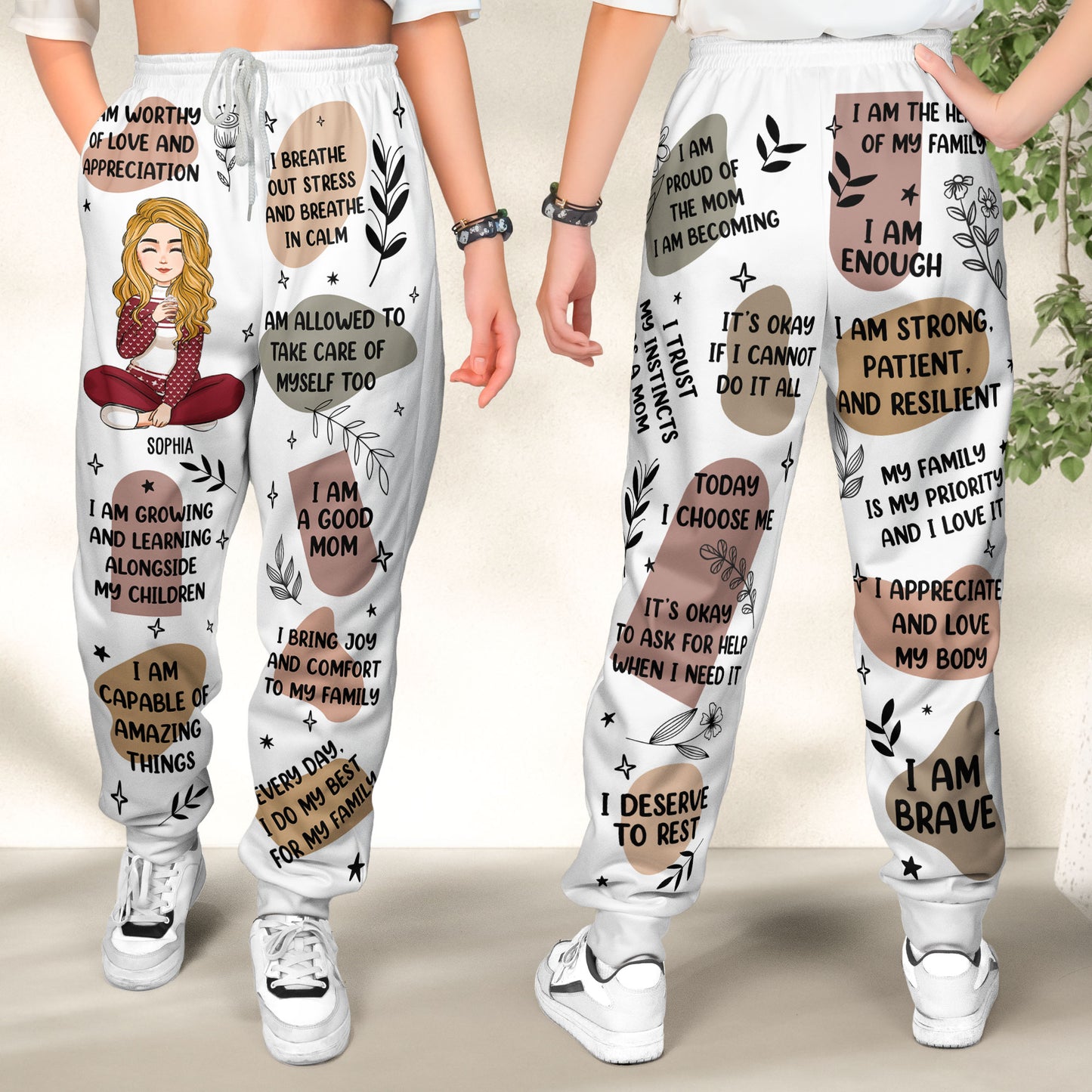 Mom Affirmations - Mother's Day Gifts, Birthday Gifts - Personalized Sweatpants