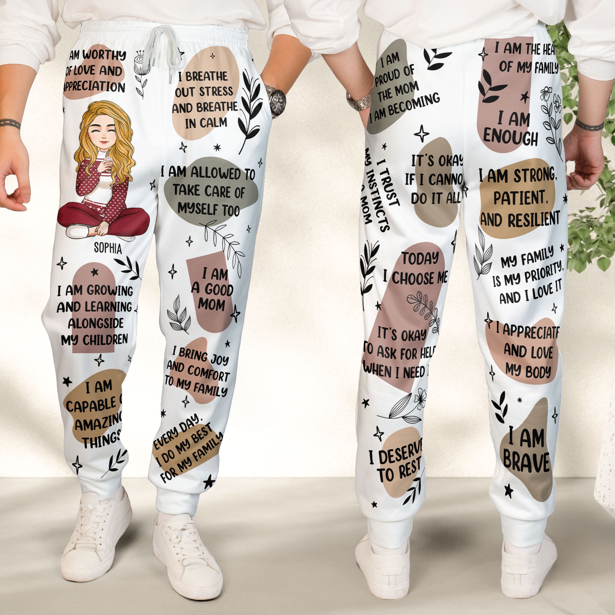 Mom Affirmations - Mother's Day Gifts, Birthday Gifts - Personalized Sweatpants