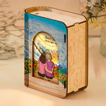 Mom And Daughters Forever Linked Together - Personalized 3D Wooden Puzzle Night Light