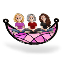 Mom And Her Children - New Style - Personalized Window Hanging Suncatcher Ornament