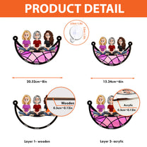 Mom And Her Children - New Style - Personalized Window Hanging Suncatcher Ornament