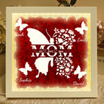 Mom Butterfly New Version - Personalized Flower Shadow Box With LED Light