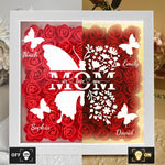 Mom Butterfly New Version - Personalized Flower Shadow Box With LED Light