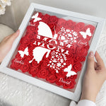 Mom Butterfly New Version - Personalized Flower Shadow Box With LED Light