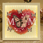 Mom - Butterfly Version - Personalized Flower Shadow Box With LED Light