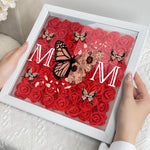 Mom - Butterfly Version - Personalized Flower Shadow Box With LED Light