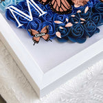 Mom - Butterfly Version - Personalized Flower Shadow Box