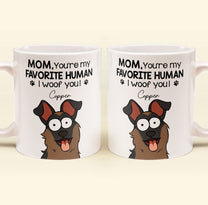 Mom Dad We Woof You  - Personalized Mug