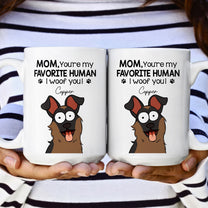 Mom Dad We Woof You  - Personalized Mug