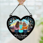 Mom Forever Linked Together - Personalized Window Hanging Suncatcher Ornament