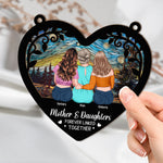 Mom Forever Linked Together - Personalized Window Hanging Suncatcher Ornament