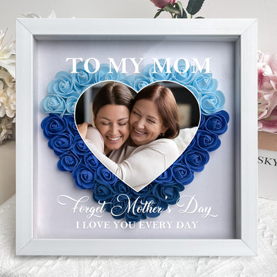Mom Gift I Love You Every Day - Personalized Flower Shadow Box