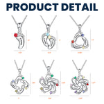 Mom Gifts First Mom New Mom To Be Mom Gifts - Personalized Baby Feet Necklace With Birthstone