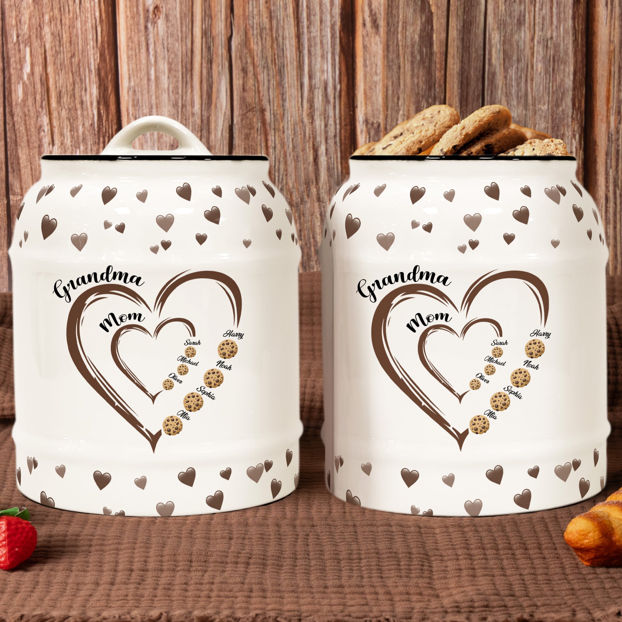 Mom Grandma Cookies Custom Kids' Names - Personalized Cookie Jar