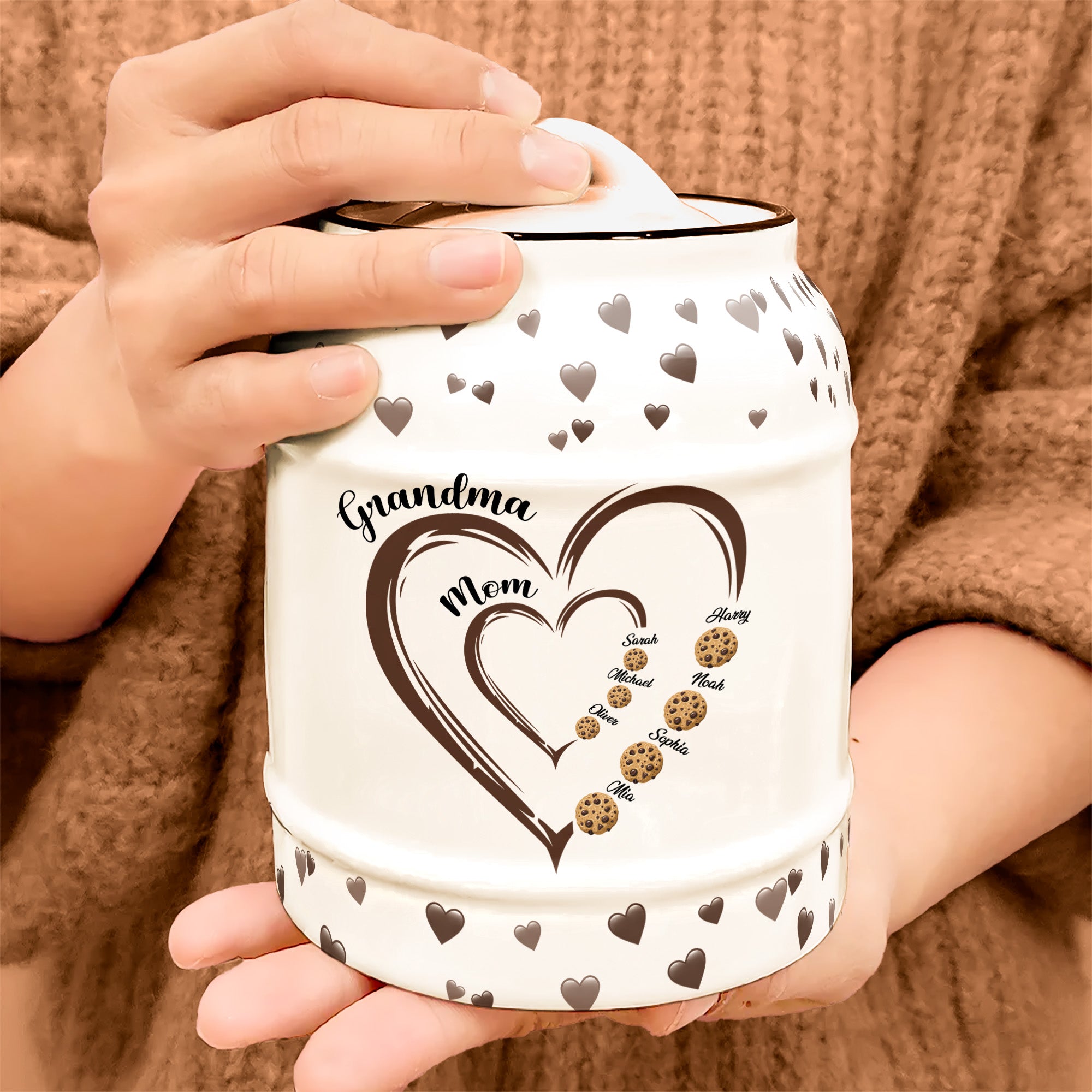 Mom Grandma Cookies Custom Kids' Names - Personalized Cookie Jar