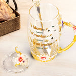 Mom Grandma Great Grandma - Personalized Enamel Flower Tea Cup