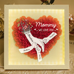 Mom Hands Holding We Love You - Personalized Flower Shadow Box with LED Light