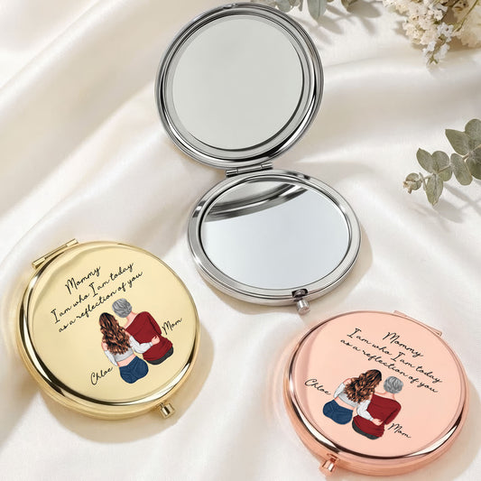 Mom I Am Who I Am Today As A Reflection Of You - Personalized Compact Mirror