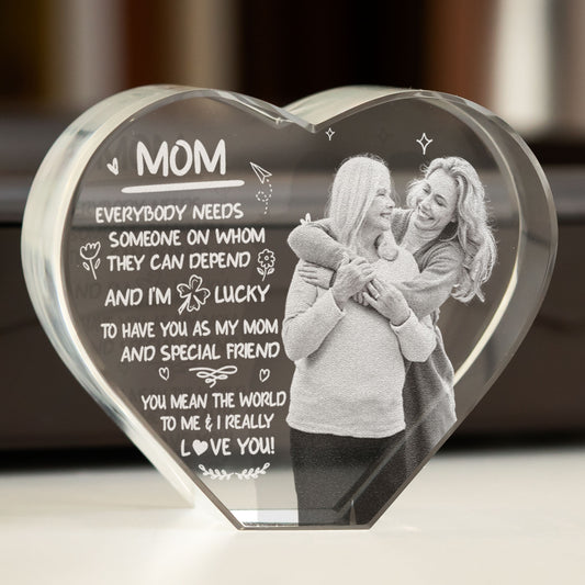 Mom I Really Love You - Custom 3D Crystal Photo