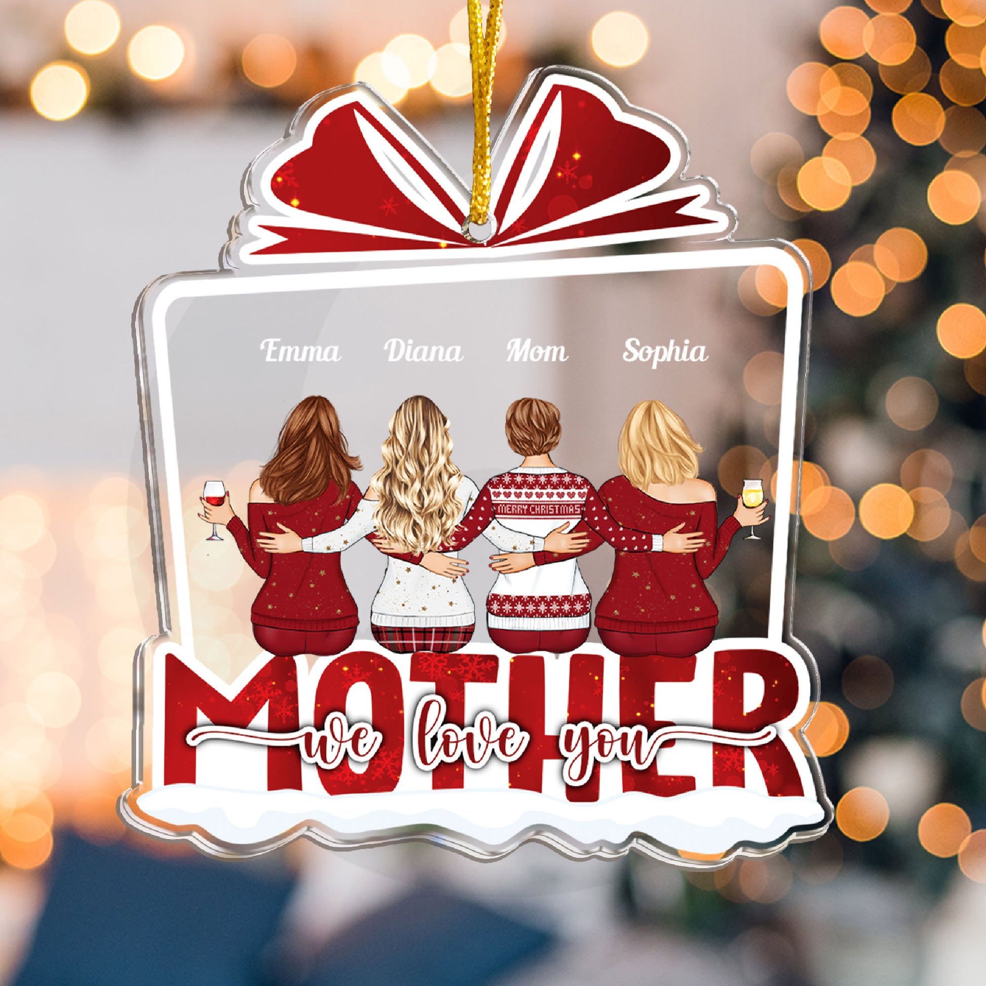 Mom Is The Best Gift - Personalized Acrylic Ornament – Macorner