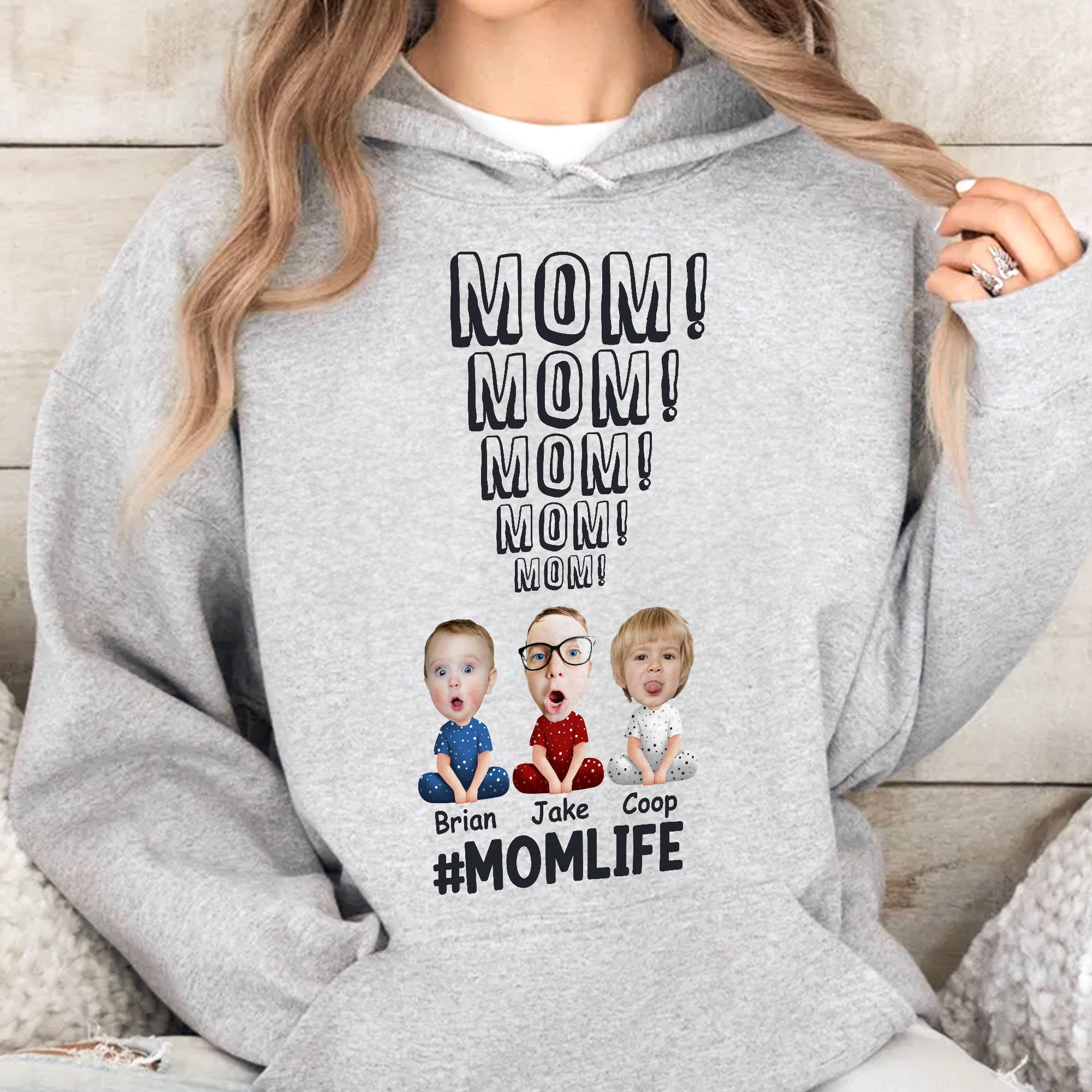 Mom Life Funny Cartoon Version - Personalized Photo Shirt