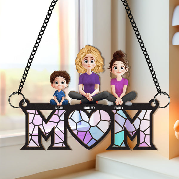Mom Mother's Day Gift - Personalized Window Hanging Suncatcher Ornament