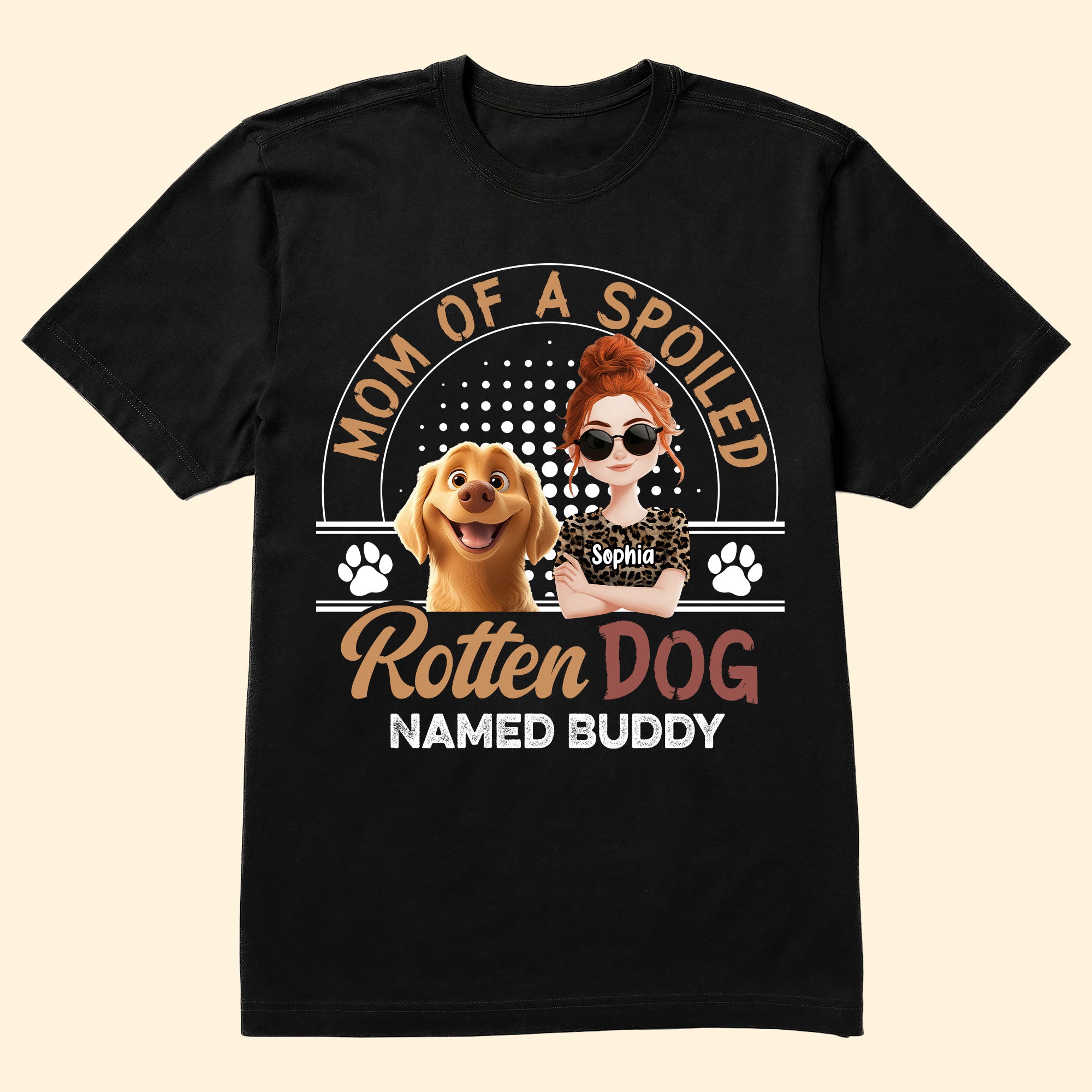 Spoiled Rotten Mom Of A Spoiled Rotten Dog - Personalized Shirt – Macorner