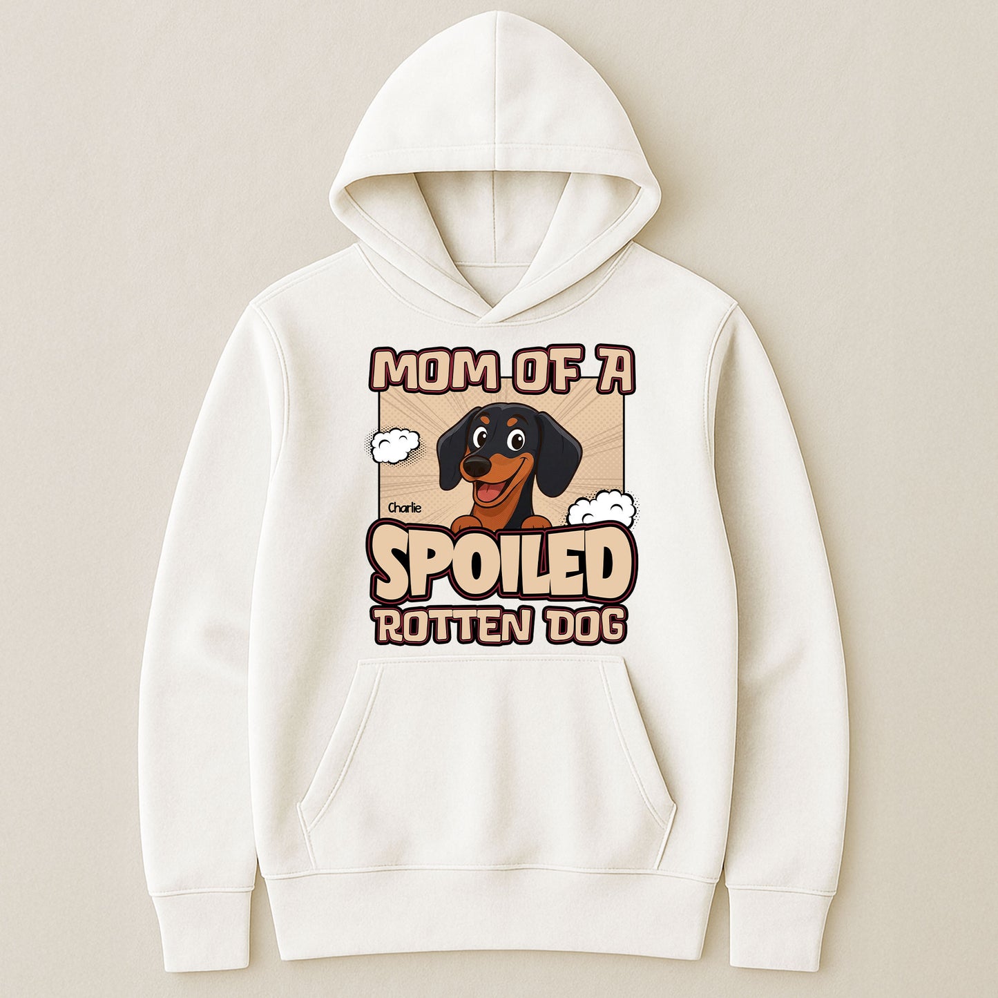 Mom Of A Spoiled Rotten Dog - Retro Dog Version - Personalized Shirt