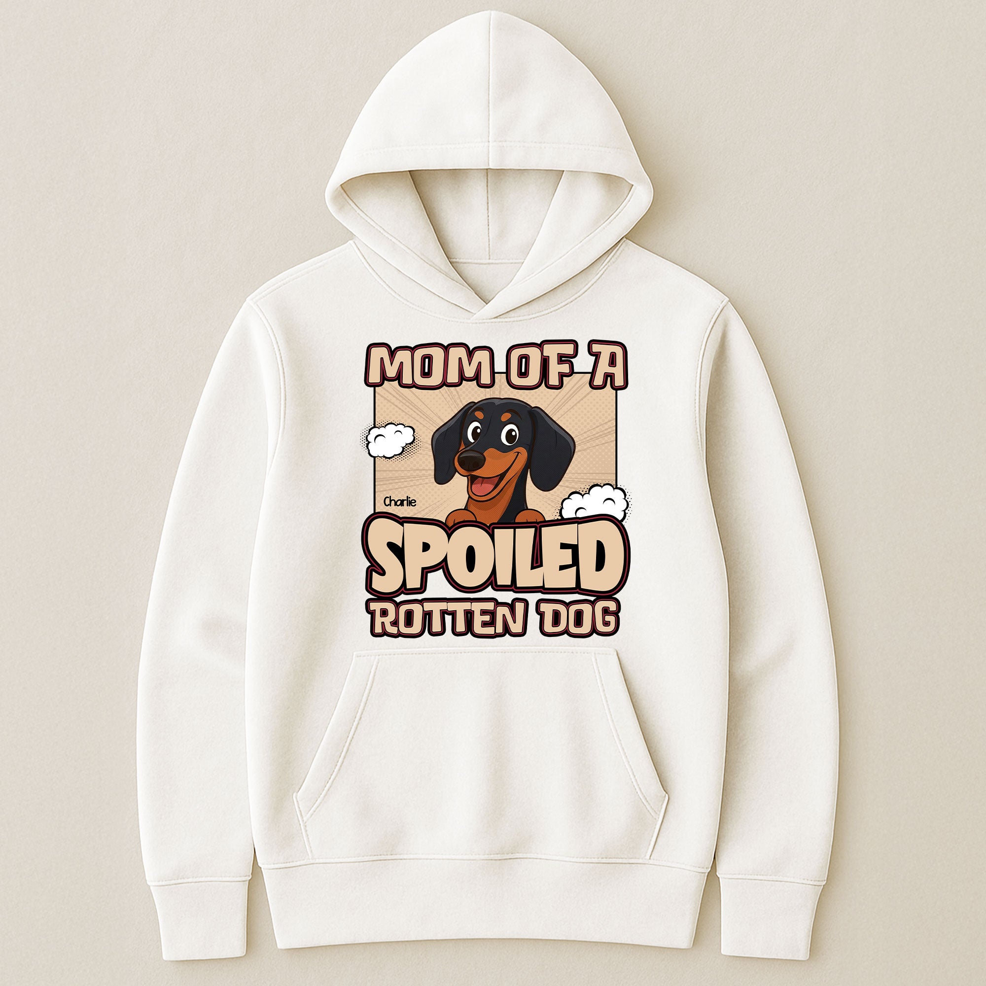 Mom Of A Spoiled Rotten Dog - Retro Dog Version - Personalized Shirt