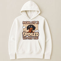 Mom Of A Spoiled Rotten Dog - Retro Dog Version - Personalized Shirt