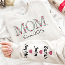 Mom Since - Personalized Embroidered Shirt Sweatshirt
