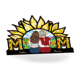 Mom - Sunflower Version - Personalized Window Hanging Suncatcher Ornament