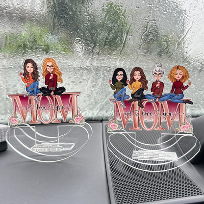 Mom We Love You - Personalized Acrylic Shaking Stand