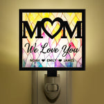 Mom We Love You - Personalized Wood And Acrylic Night Light