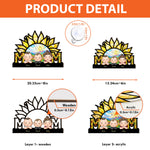 Mom We Love You - Sunflower Version - Personalized Window Hanging Suncatcher Ornament