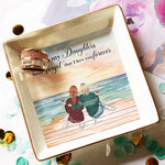 To Daughter Never Forget That I Love You Forever - Personalized Jewelry Dish - Gift For Daughter