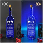 Mom You Are The Piece That Holds Us Together - Personalized Blue Bottle Lamp