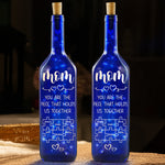 Mom You Are The Piece That Holds Us Together - Personalized Blue Bottle Lamp