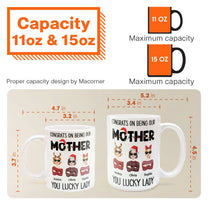 Mom, You Lucky Lady - Personalized Mug