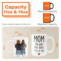 Mom, You Were Right About A Lot Of Shit - Personalized Mug - Birthday, Funny Gift For Mom