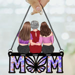 Mom & Her Children - Personalized Window Hanging Suncatcher Ornament