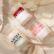 Mom, Mama, Mum We Love You - Personalized Floral Soy Wax Candle