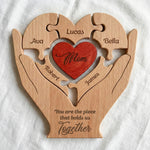 Mom, Mum, Mother You Are The Piece That Hold Us Together - Personalized Wooden Family Puzzle