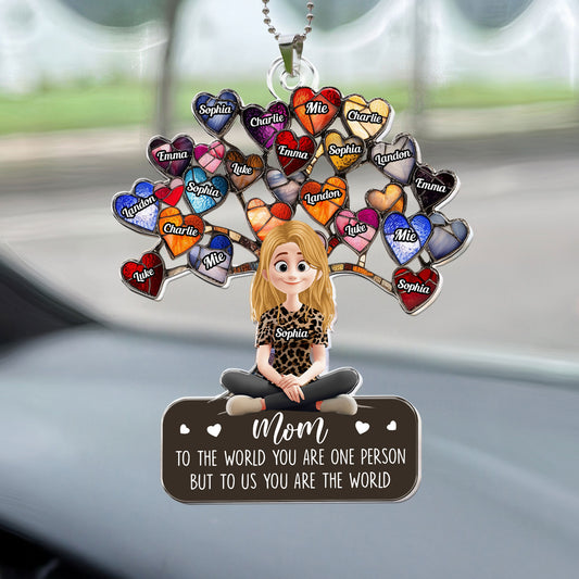 Mom To The World - Personalized Rear View Mirror Accessory