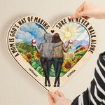 Mom, We Never Walk Alone - Personalized Wood And Acrylic Wall Art