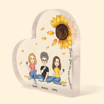 Mom, You Are My Sunshine - Personalized Heart Shaped Acrylic Plaque