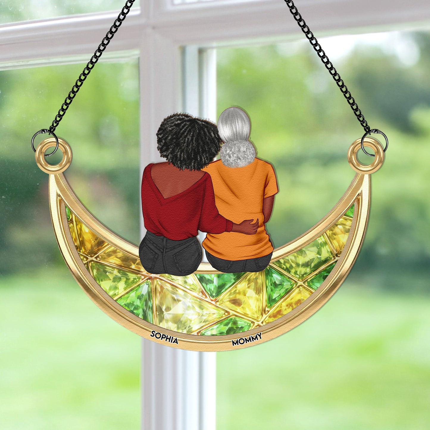 Mom_Her_Children_On_The_Moon_Personalized_Window_Hanging_Suncatcher_3