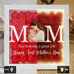 Mom,-Mum,-Mam-Mother's-Day-Gift,-Happy-1st-Mother'S-Day-Personalized-Photo-Flower-Shadow-Box-With-LED-Light-3