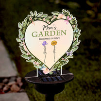 Mom's Garden Blooming In Love - Personalized Solar Light