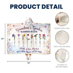 Mom's Garden Blooming In Love - Personalized Wearable Blanket Hoodie